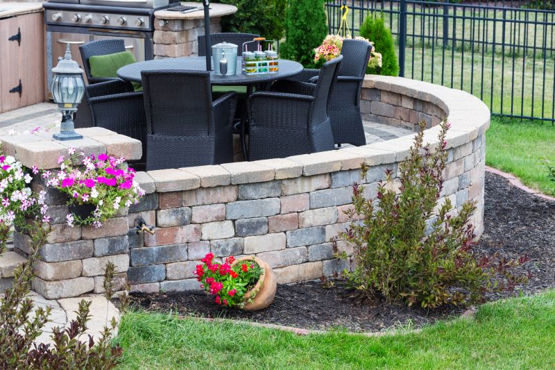 Patio with Masonry Walls